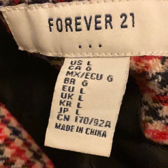 Forever 21 Women's Glen Plaid Overall Dress Size large - Picture 14 of 14